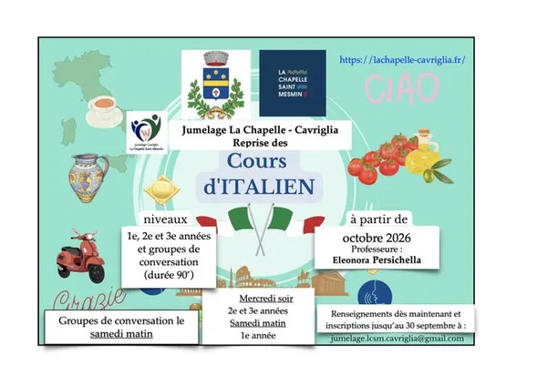 Cours d'Italien 2026 2027