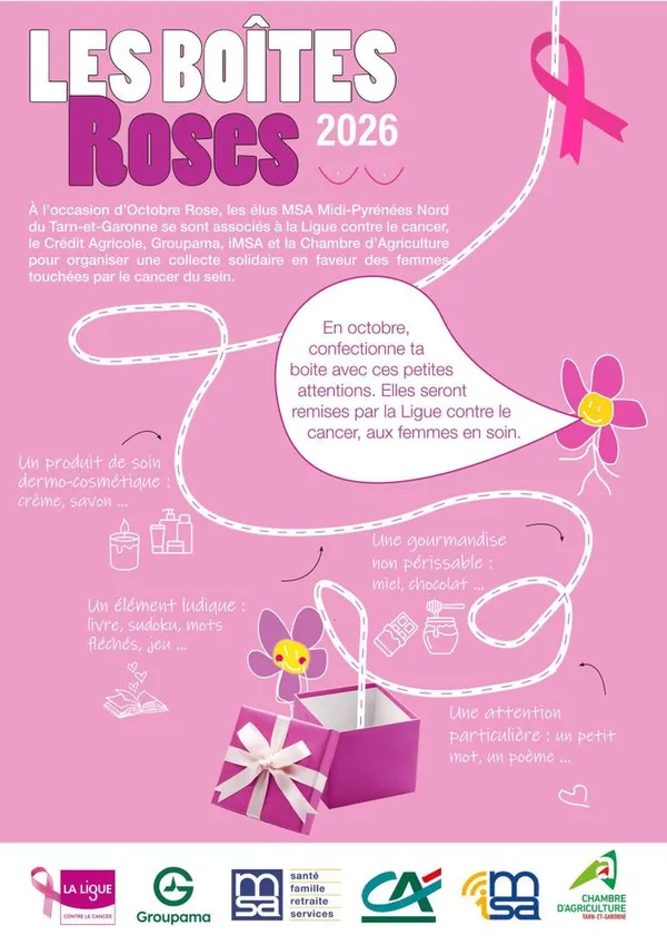 Remise des boîtes roses pour Octobre Rose