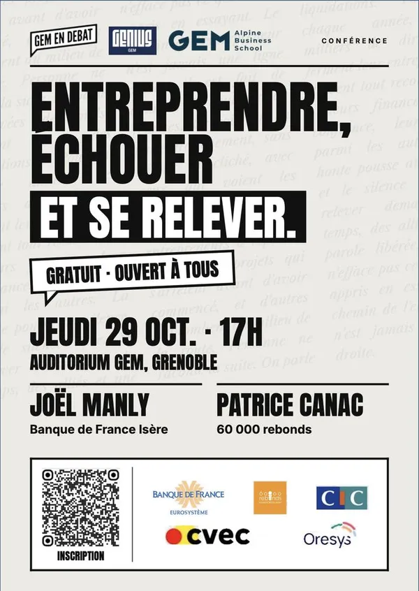 Conférence : Entreprendre, échouer et se relever