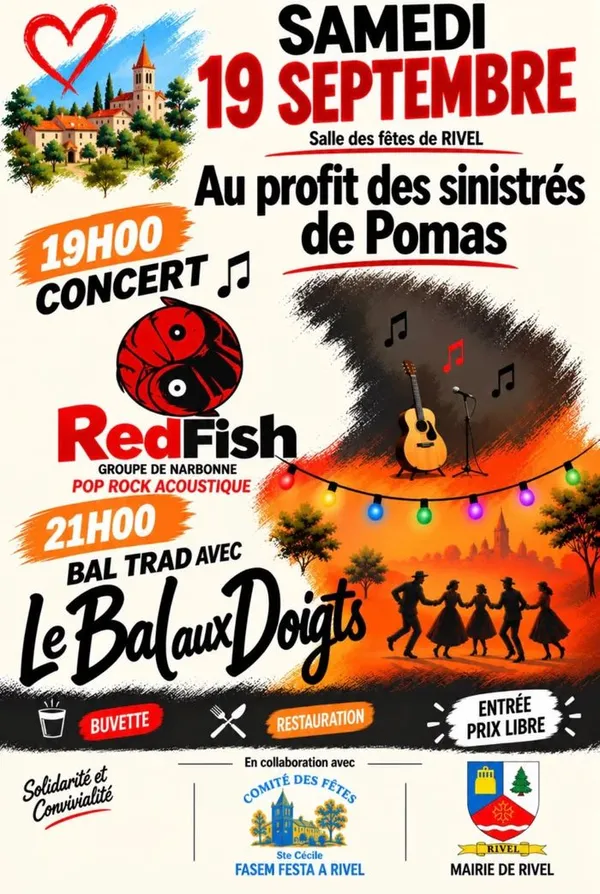 ! Concert et Bal de soutien aux sinistrés de Pomas !