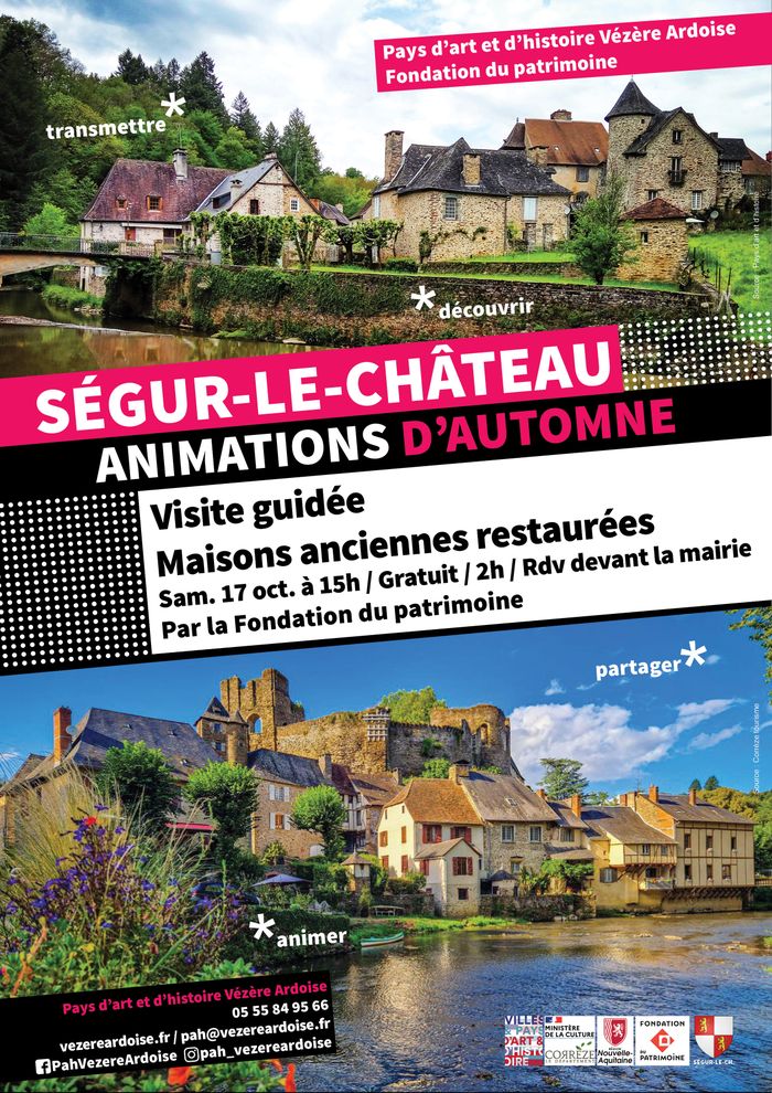 Ségur-le-Château - visite guidée des maisons anciennes restaurées