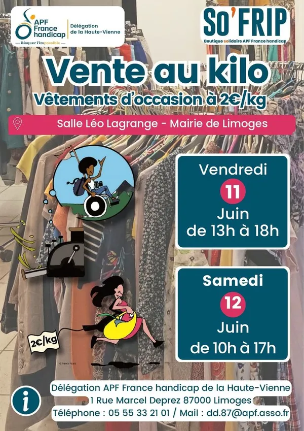 Vente au kilo de vêtements d'occasion - 11 & 12 juin 2027