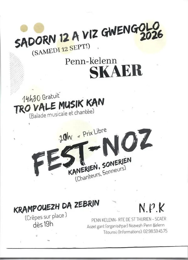 Fest Noz et balade musicale et chantée