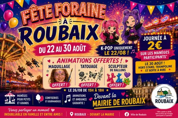 Fête foraine d'été 2026