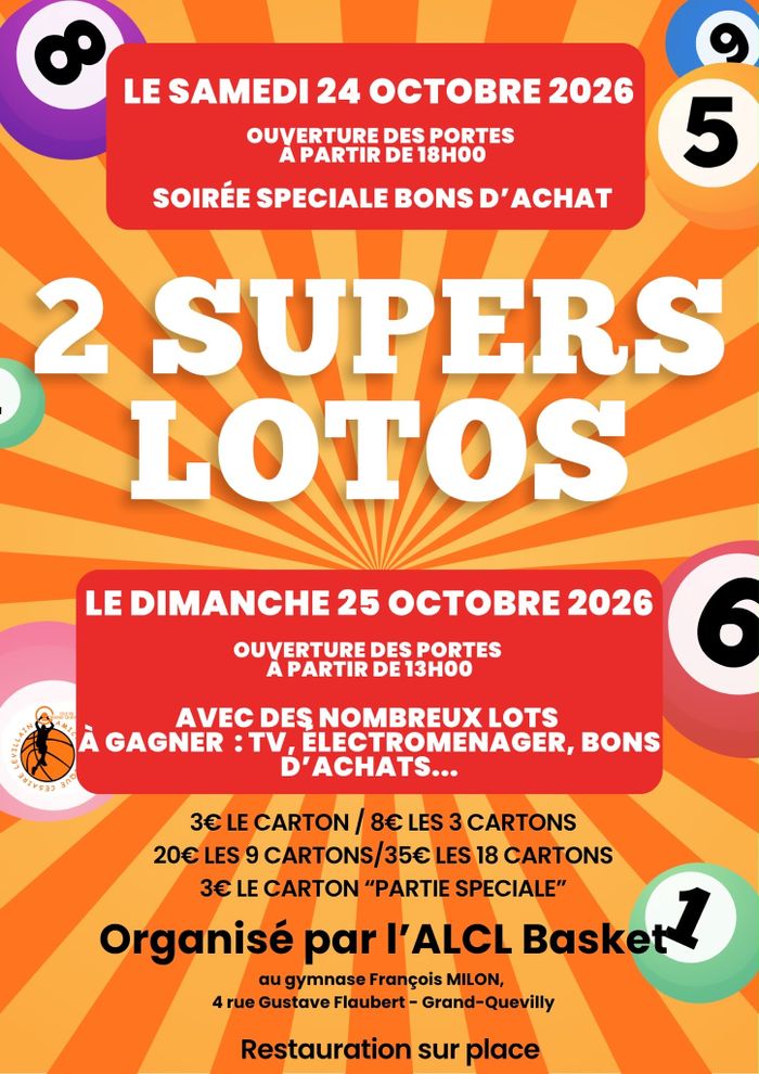 🎱 2 SUPER LOTOS – ALCL BASKET 🏀