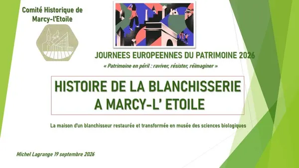 Conférence sur la Blanchisserie à Marcy L'Etoile