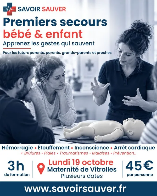 Atelier Premiers Secours Bébé & Enfant