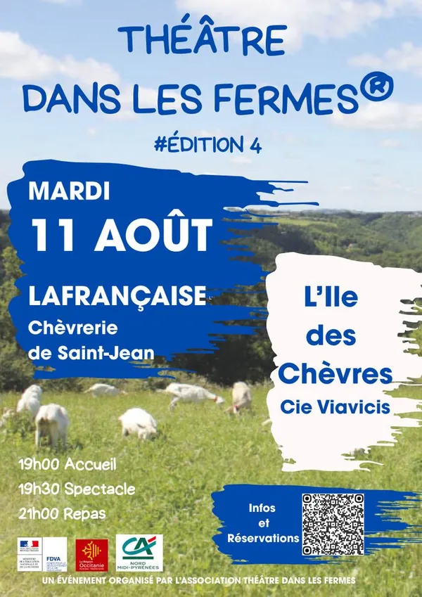 Théâtre dans les fermes à la chèvrerie de Saint-Jean à Lafrançaise (82) le 11 août