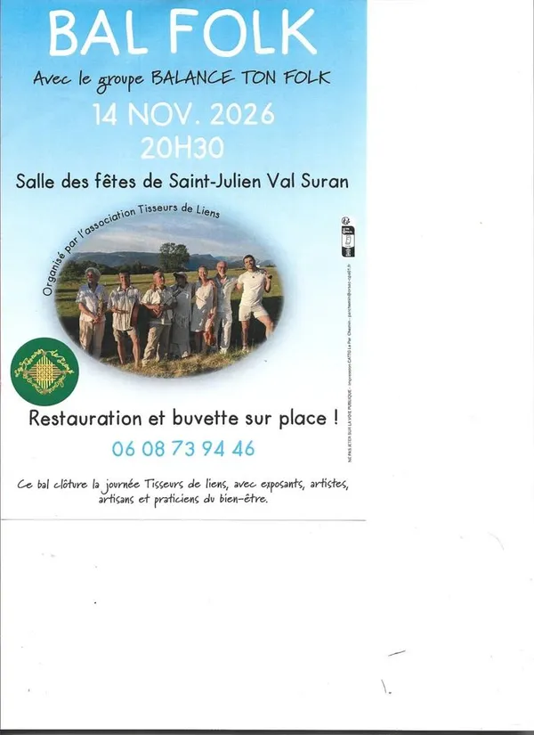 Bal Folk à St julien avec le Groupe Balance ton Folk