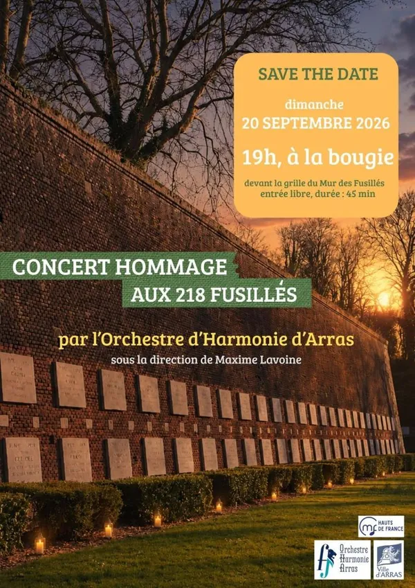 Concert à la bougie, hommage aux 218 fusillés d'Arras