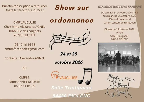 Stage "Show sur Ordonnance"