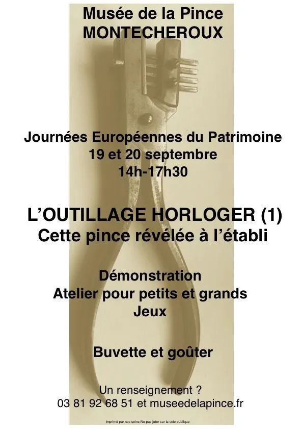Outillage d'horlogerie : une pince révélée à l'établi