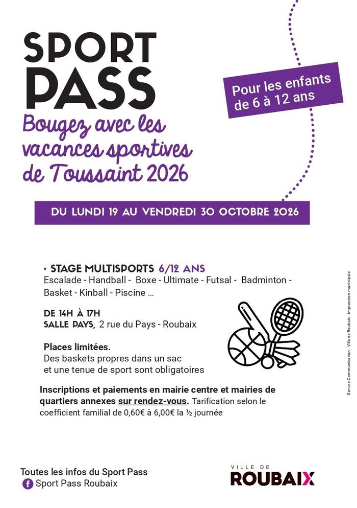 Bougez avec les vacances sportives de la Toussaint !