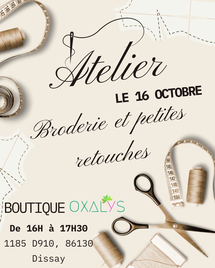 Atelier broderie et petites retouches