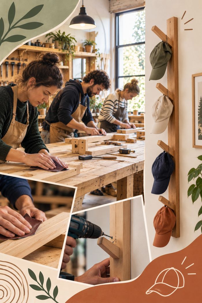 Atelier fabrication de portant à casquette