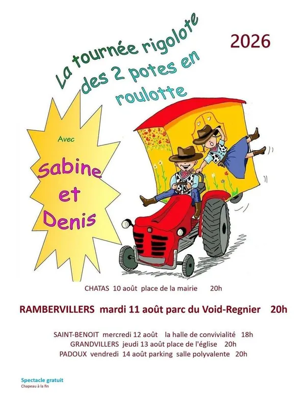 la tournée rigolote des 2 potes en roulotte