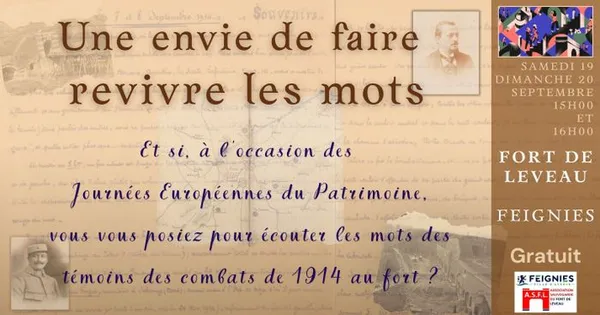 Spectacle « Une envie de faire revivre les mots » : les mots des témoins des combats de 1914 au fort