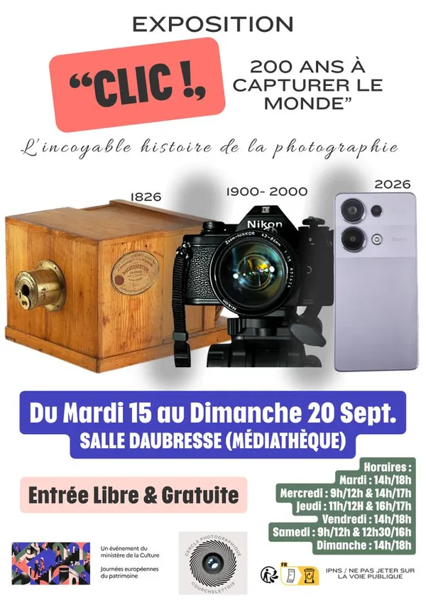 EXPOSITION : CLIC !
200 ans à capturer le monde
L’incroyable histoire de la photographie
