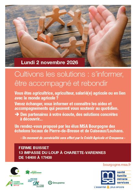 Cultivons les solutions : s'informer, être accompagné, rebondir