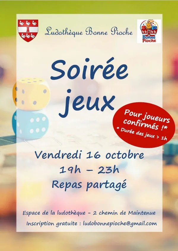 Soirée jeux à la ludothèque