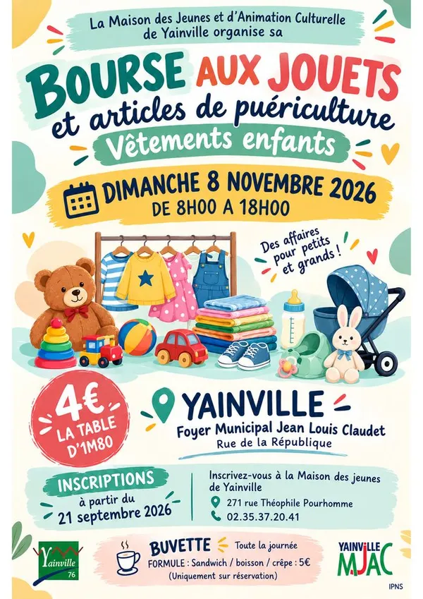 Bourse aux jouets, vêtements et articles de puericulture