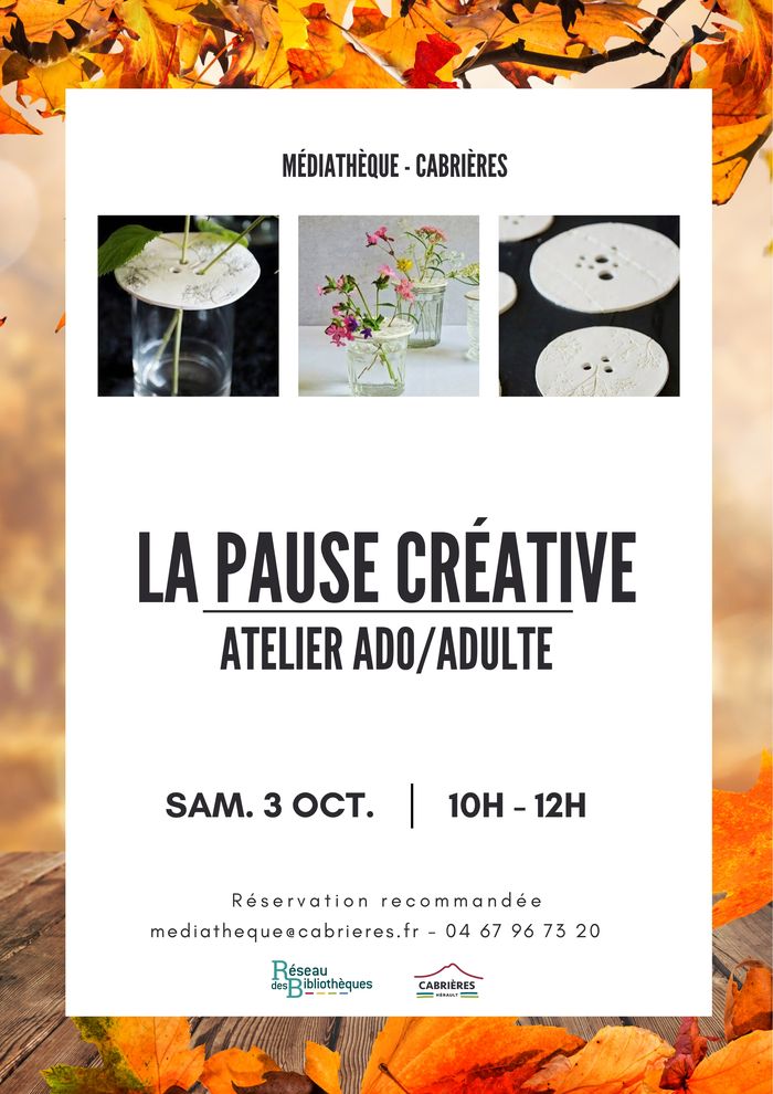 La pause créative - atelier créatif ado/adulte