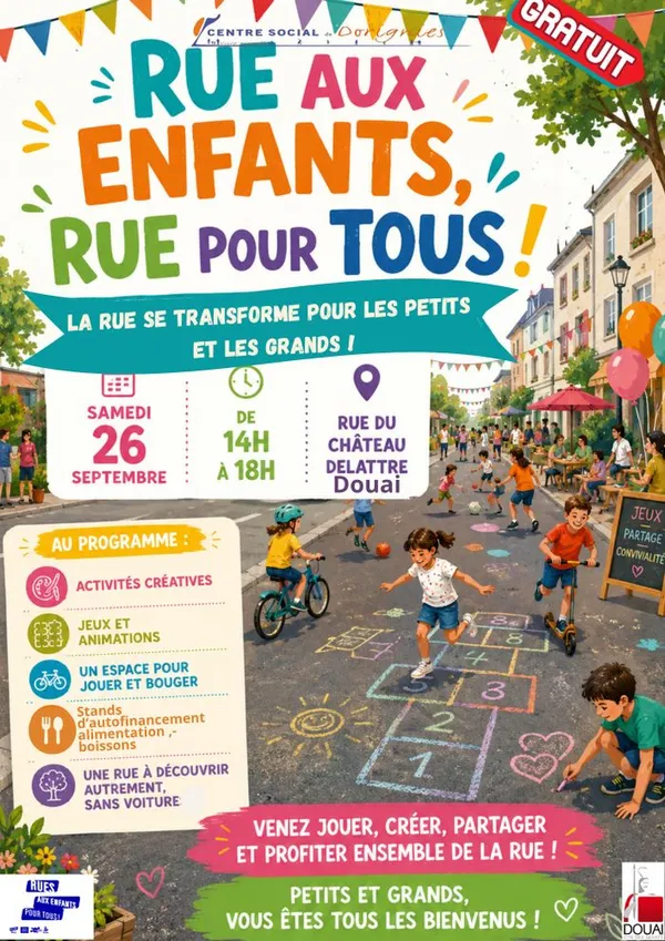 Rue aux enfants à Douai