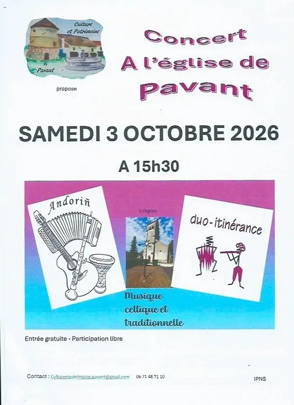 Concert à l'Eglise de Pavant