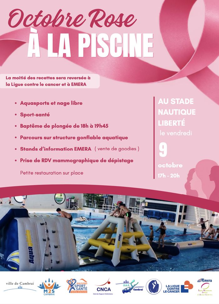 Octobre rose à la piscine 🏊♀️🎗️