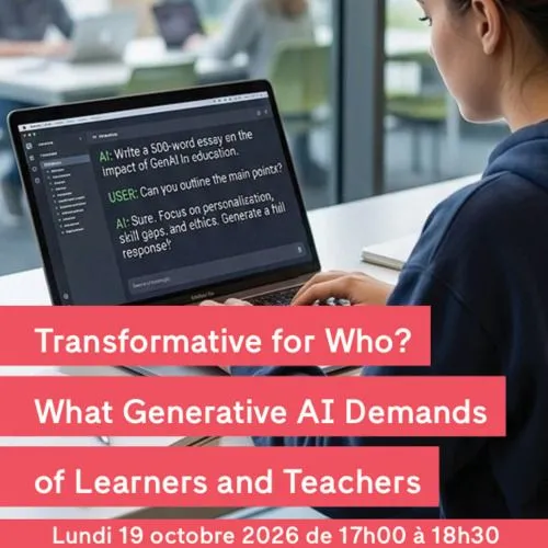 Conférence du Pr Glenn Stockwell – EdUHK, "Transformative for Who? What Generative AI Demands of Learners and Teachers"