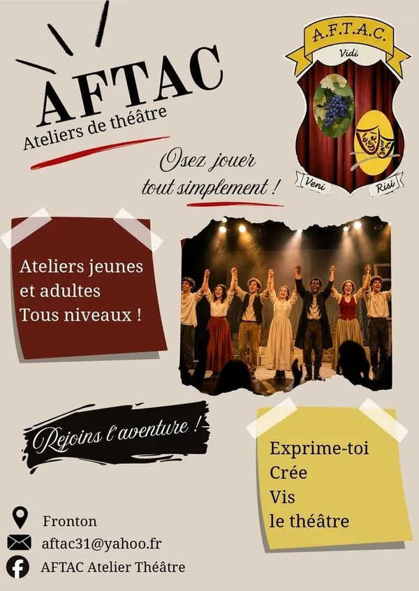 Inscriptions aux ateliers de théâtre de l'AFTAC