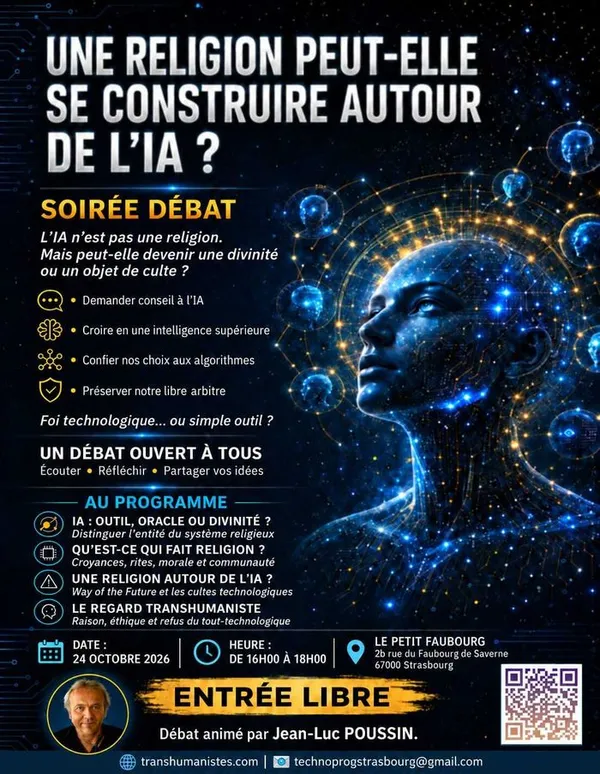 Débat : Une religion peut-elle se construire autour de l’IA ?