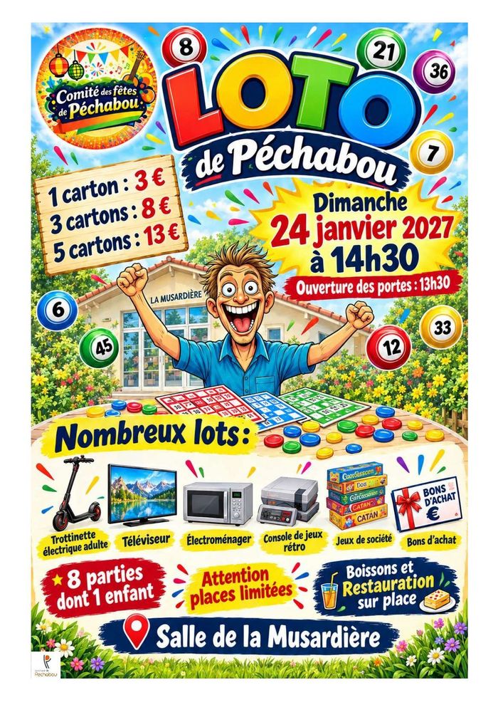 Loto du comité des fêtes de Péchabou