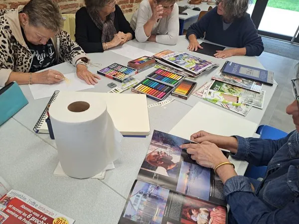 Atelier pastel sec et crayon