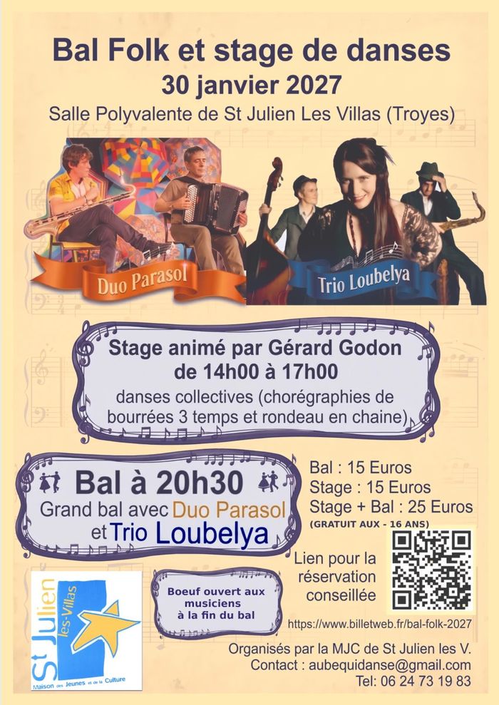 Bal folk avec Duo Parasol et Trio Loubelya