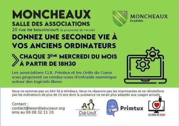 Rendez-vous d'entraide numérique à Moncheaux