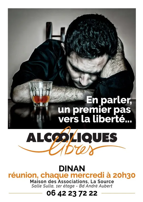 Réunions d'entraide alcool - Dinan - Tous les mercredis de 20h30 à 21h30