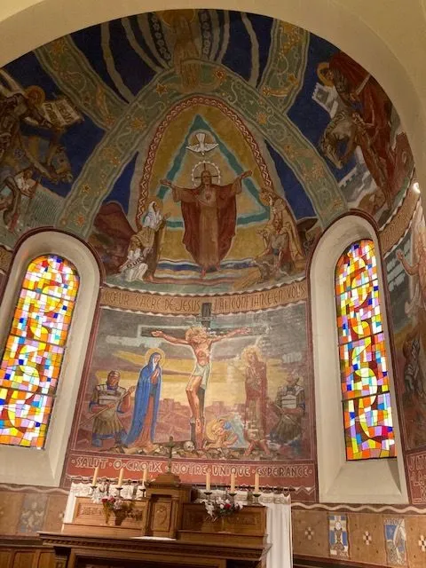 visite de l'église et de sa fresque