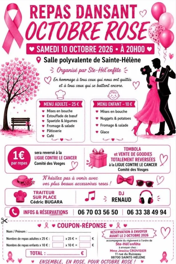 Repas dansant Octobre Rose