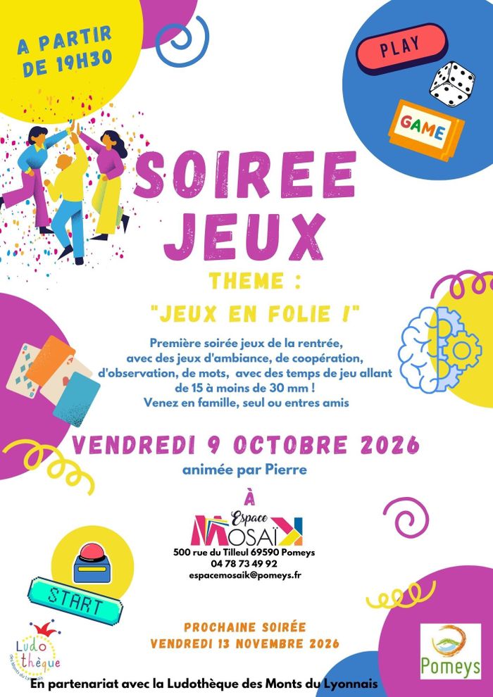 Soirée Jeux : Jeux en folie !