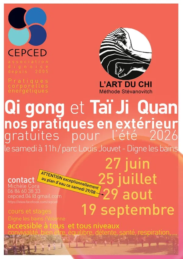 GI GONG TAI CHI PRATIQUES EN EXTERIEUR GRATUITES