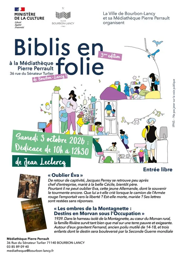 Dédicace de livres et rencontre avec Jean Leclercq