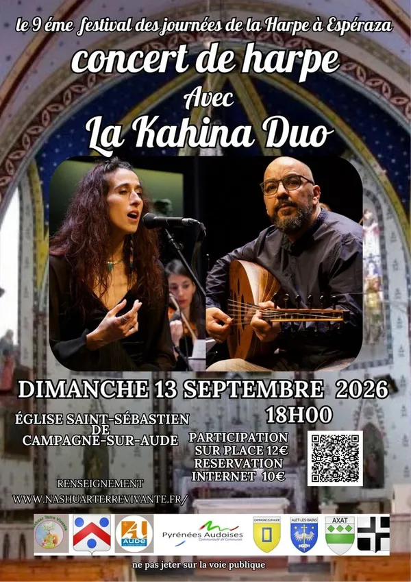 La Kahina Duo en concert le 13 septembre 2026 à Campagne sur Aude