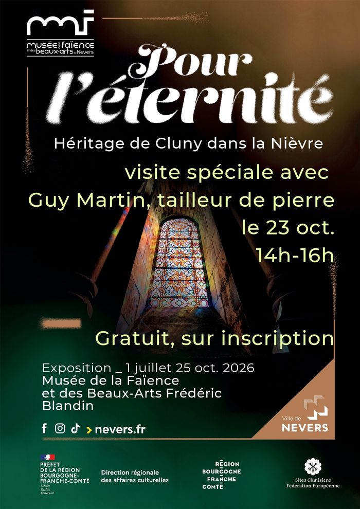 Visite spéciale avec un tailleur de pierre de l'exposition temporaire "Pour l'Eternité. Histoire de Cluny dans la Nièvre."