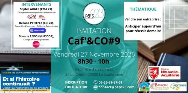 Caf&Co Vendre son entreprise : anticiper aujourd'hui pour réussir demain