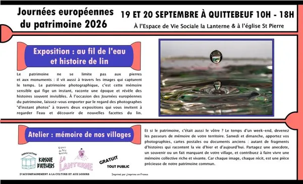 Exposition : au fil de l'eau et histoire de lin