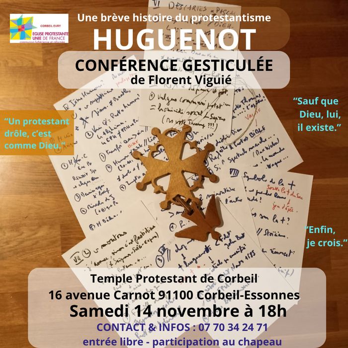 Conférence Gesticulée HUGUENOT - Peut-on rire avec les protestants ?