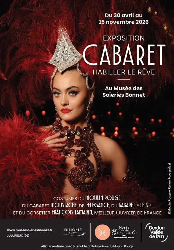 Visite libre de l'expo temporaire "Cabaret, Habiller le rêve" et focus sur les photographies historiques des Soieries Bonnet