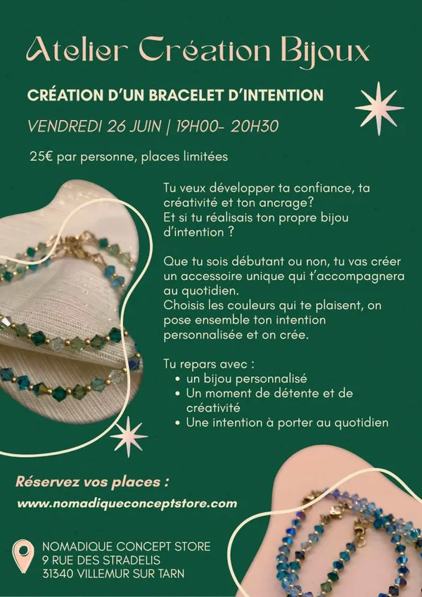 Atelier création de bijoux