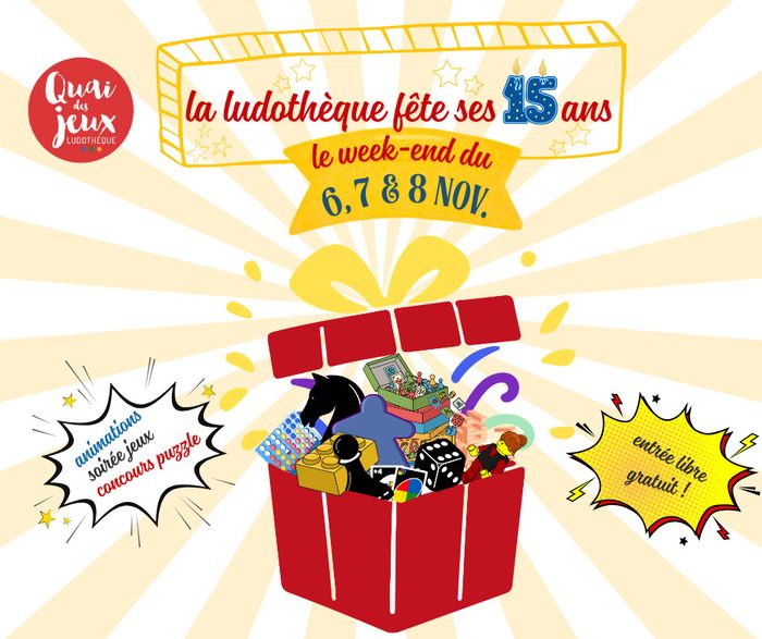 La ludothèque fête ses 15 ans et vous prépare un week-end en folie !